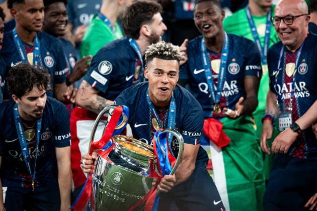 2026.05.30 Budapeszt Paris Saint Germain - Arsenal UEFA Final Ligi Mistrzow PSG ArsenaÅ‚ N z Marquinhos wins uefa champions league wygrywa lige mistrzow trophy radosc celebration celebration Ousmane Dembele Luis Enrique Desire Doue Foto Mateusz Porzucek PressFocus 2026.05.30 Budapeszt Paris Saint Germain - Arsenal UEFA Champions League Final, Budapest, Puskas Arena Marquinhos wins uefa champions league wygrywa lige mistrzow trophy radosc celebration celebration Ousmane Dembele Luis Enrique Desire Doue Credit: Mateusz Porzucek PressFocus NEWSPIX.PL --- newspix.pl POLAND OUT! 
