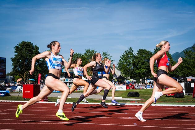 51. Hypomeeting, Goetzis (AT), 30.05.2026 GOETZIS, SWITZERLAND - MAY 30: Sandra ROETHLIN of Switzerland, center, competes in the 200 m of the womens heptathlon at the 51. Hypomeeting, Goetzis (AT) on May 30, 2026 in Goetzis, Switzerland. Copyright: xBEAUTIFULxSPORTS UlfxSchillerx