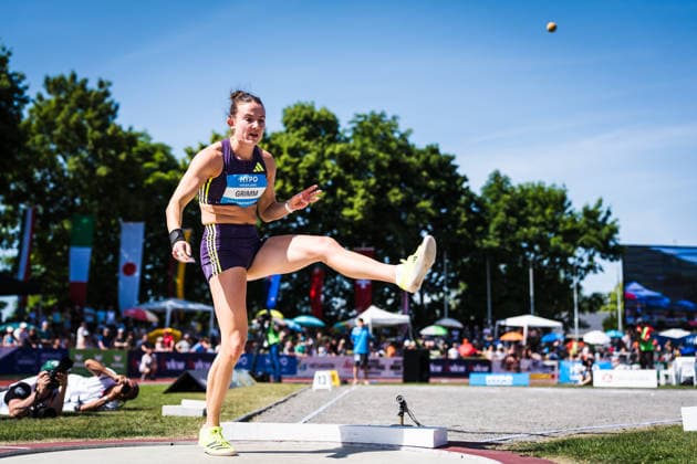 51. Hypomeeting, Goetzis (AT), 30.05.2026 GOETZIS, SWITZERLAND - MAY 30: Vanessa GRIMM of Germany competes in the shot put of the womens heptathlon at the 51. Hypomeeting, Goetzis (AT) on May 30, 2026 in Goetzis, Switzerland. Copyright: xBEAUTIFULxSPORTS UlfxSchillerx