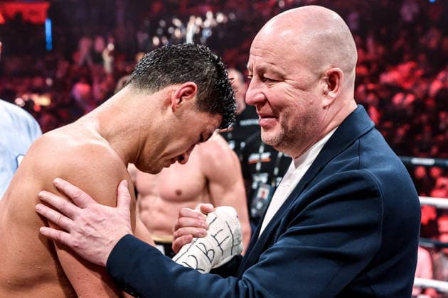 RUSSIA, YEKATERINBURG - MAY 31, 2026: Russia s Dmitry Bivol (L) celebrates winning his main event bout against Germany s Michael Eifert over the IBF and WBA World Light Heavyweight Champion titles as part of an RCC Boxing event at the UGMK Arena RCC Boxing Event In Yekaterinburg, Russia  - ZUMAt113 20260531_zaa_t113_020 Copyright: xDonatxSorokinx