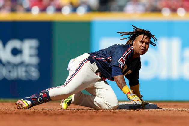 May 30, 2026: Cleveland Guardians third baseman Jose RamoÂrez (11) slides into second base during the first inning of the Major League Baseball game between the Boston Red Sox and Cleveland Guardians at Progressive Field in Cleveland, Ohio. CSM Cleveland United States of America - ZUMAc04_ 20260530_zma_c04_009 Copyright: xBrianxFisherx