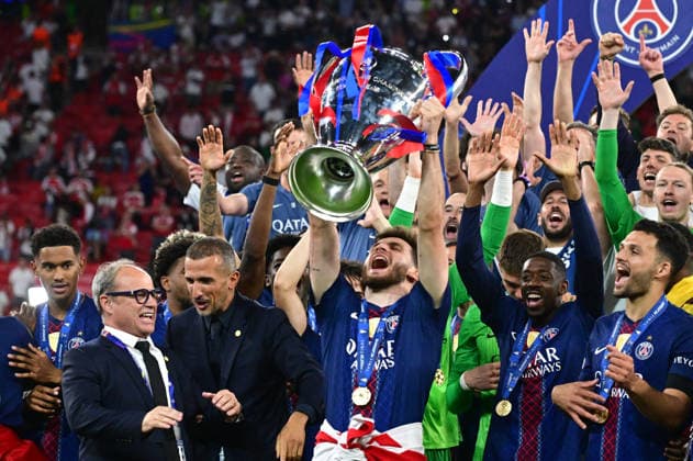 Khvicha Kvaratskhelia - Le PSG remporte la Ligue Des Champions 2026, pour la seconde fois d affilée face à Arsenal au stade Ferenc-Puskas à Budapest le 30 mai 2026. Christian Liewig Bestimage PSG wins the Champions League 2026, for the second time in a row against Arsenal at the Ferenc Puskas Stadium in Budapest on May 30, 2026. Budapest Hongrie  Copyright: xChristianxLiewigx xBestimagexChristianxLiewigx xBestimagex