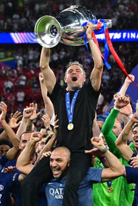 Luis Enrique - Le PSG remporte la Ligue Des Champions 2026, pour la seconde fois d affilée face à Arsenal au stade Ferenc-Puskas à Budapest le 30 mai 2026. Christian Liewig Bestimage PSG wins the Champions League 2026, for the second time in a row against Arsenal at the Ferenc Puskas Stadium in Budapest on May 30, 2026. Budapest Hongrie  Copyright: xChristianxLiewigx xBestimagexChristianxLiewigx xBestimagex