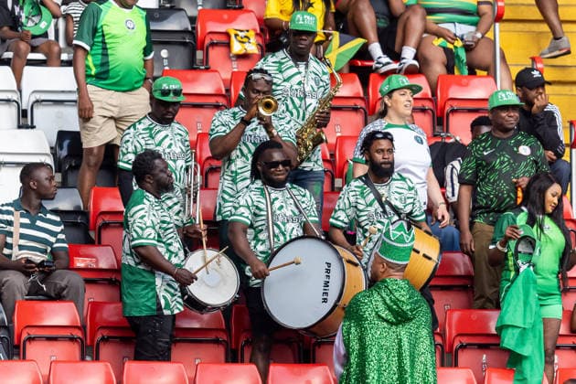 Jamaica v Nigeria, Unity Cup London 2026, Cup Final Band playing during the Unity Cup London 2026 match between Jamaica and Nigeria at The Valley, London, UK on 30 May 2026. London The Valley Greater London UK Editorial use only , Copyright: xManjitxNarotrax PSI-24353-0008