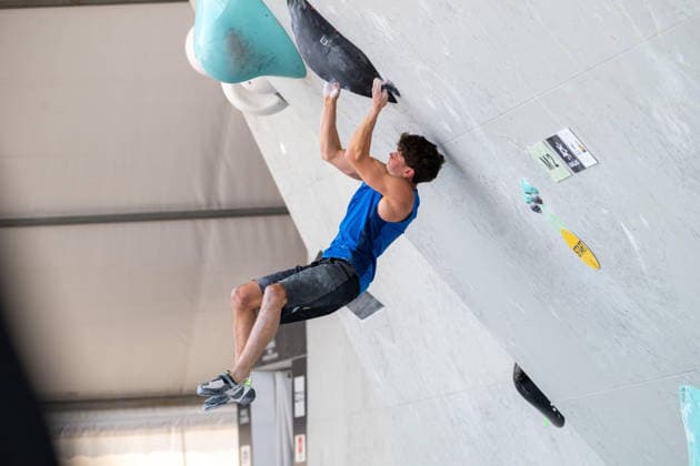May 30, 2026, Madrid, Madrid, Spain: MEJDI SCHALCK of France competes during the men s boulder semifinal at the IFSC World Climbing Series in Madrid Madrid Spain - ZUMAd308 20260530_zsp_d308_069 Copyright: xJuanxCarlosxLucasx