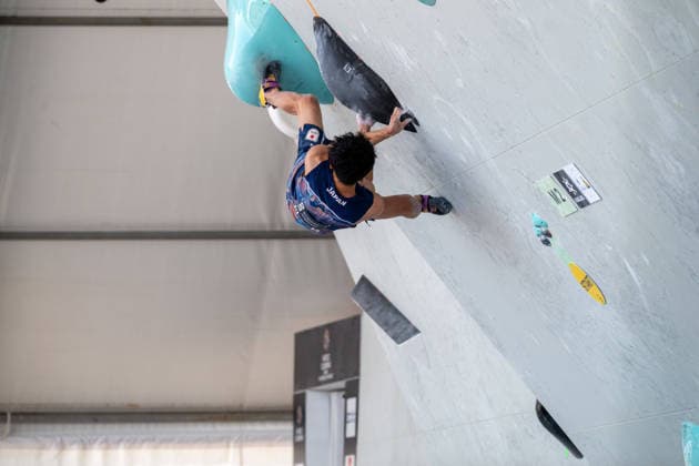 May 30, 2026, Madrid, Madrid, Spain: SORATO ANRAKU of Japan competes during the men s boulder semifinal at the IFSC World Climbing Series in Madrid Madrid Spain - ZUMAd308 20260530_zsp_d308_074 Copyright: xJuanxCarlosxLucasx