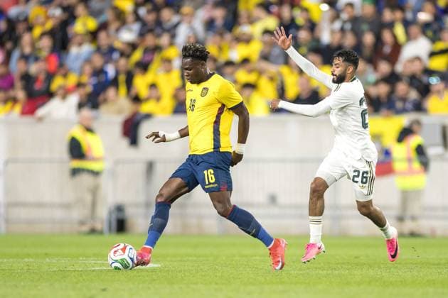Ecuador and Saudi Arabia in an International Friendly, Länderspiel, Nationalmannschaft match in the United States. Jordy Caicedo player of Ecuador during the match between Ecuador and Saudi Arabia in an international friendly at Sports Illustrated Stadium in the city of Harrison, New Jersey, United States, on Saturday, May 30, 2026. HARRISON Sports Illustrated Stadium NJ UNITED STATES Copyright: xWilliamxVolcovx