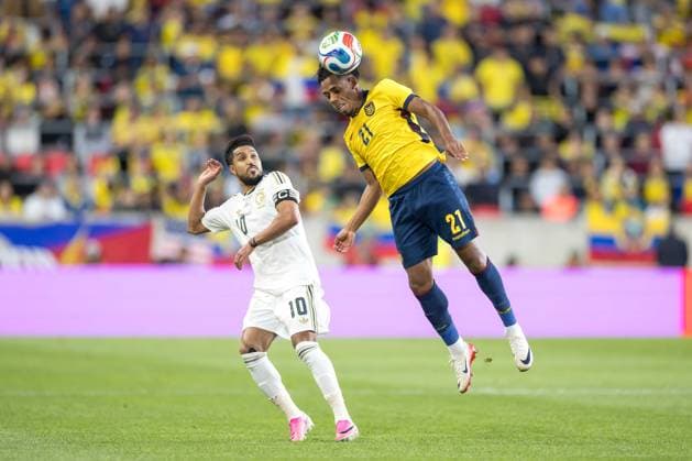 Ecuador and Saudi Arabia in an International Friendly, Länderspiel, Nationalmannschaft match in the United States. JosÃ AndrÃ s Hurtado player of Ecuador during the match between Ecuador and Saudi Arabia in an international friendly at Sports Illustrated Stadium in the city of Harrison, New Jersey, United States, on Saturday, May 30, 2026. HARRISON Sports Illustrated Stadium NJ UNITED STATES Copyright: xWilliamxVolcovx