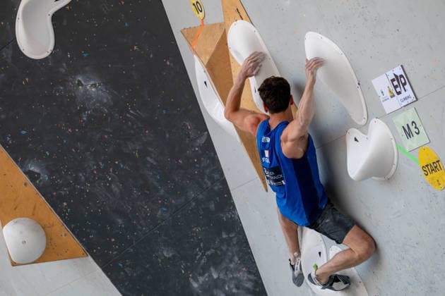 May 30, 2026, Madrid, Madrid, Spain: MEJDI SCHALCK of France competes during the men s boulder semifinal at the IFSC World Climbing Series in Madrid Madrid Spain - ZUMAd308 20260530_zsp_d308_144 Copyright: xJuanxCarlosxLucasx