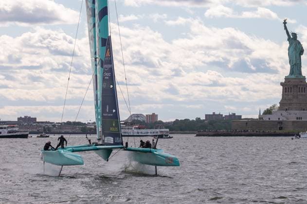 RECORD DATE NOT STATED 2026 Rolex SailGP Championship Mubadala New York Sail Grand Prix (NEW) 2026 Rolex SailGP Championship Mubadala New York Sail Grand Prix. May 30, 2026, New York, New York, USA: Team U.S. SailGP boat races in Race 2 during Mubadala New York Sail Grand Prix at New York Harbor on May 30, 2026 in New York City. (Credit: M10s TheNews2)(Foto: M10S Thenews2 imago images) SPO  Copyright: xM10sx