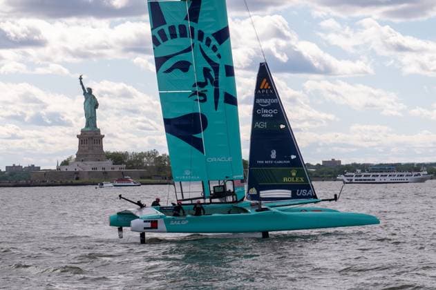 RECORD DATE NOT STATED 2026 Rolex SailGP Championship Mubadala New York Sail Grand Prix (NEW) 2026 Rolex SailGP Championship Mubadala New York Sail Grand Prix. May 30, 2026, New York, New York, USA: Team U.S. SailGP boat races in Race 2 during Mubadala New York Sail Grand Prix at New York Harbor on May 30, 2026 in New York City. (Credit: M10s TheNews2)(Foto: M10S Thenews2 imago images) SPO  Copyright: xM10sx