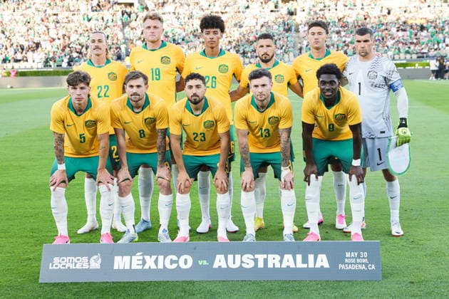 International Friendly, Länderspiel, Nationalmannschaft - Mexico vs Australia The Australia national team, Nationalteam poses for a photo prior to an international friendly match against Mexico at the Rose Bowl stadium in Los Angeles, California, USA, 30 May 2026. LOS ANGELES CALIFORNIA UNITED STATES  Copyright: xCHRISxTORRESx