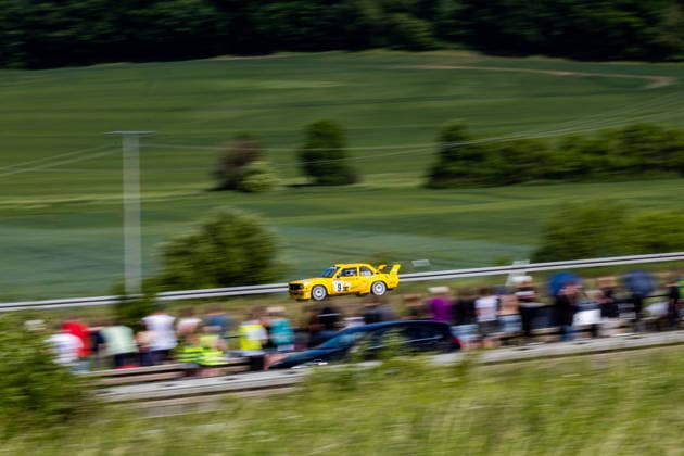 30.05.2026, GER, Motorsport Rallyesport, Maenner Frauen, Saison 2026, 61. RSC-Rallye Wartburg RSC Rallye Super Cup powered by Carunion org. MC Eisenach RAUSCH, Michael (DEU) SCHMIDT, Volker (DEU) (Opel Ascona B 16 V) Am Samstagnachmittag gingen die Teilnehmer Fahrer auf die letze Wertungsprüfung Flachsgrund powered by Formella Bau GmbH. 99817 Eisenach Festplatz Spicke Thüringen Deutschland