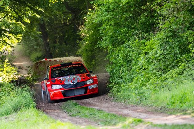 30.05.2026, GER, Motorsport Rallyesport, Maenner Frauen, Saison 2026, 61. RSC-Rallye Wartburg RSC Rallye Super Cup powered by Carunion org. MC Eisenach REINDL, Rudolf (DEU) EHRLE, Michael (DEU) (Skoda Fabia R5) Am Samstagnachmittag gingen die Teilnehmer Fahrer auf die letze Wertungsprüfung Flachsgrund powered by Formella Bau GmbH. 99817 Eisenach Festplatz Spicke Thüringen Deutschland