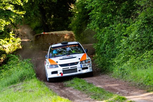 30.05.2026, GER, Motorsport Rallyesport, Maenner Frauen, Saison 2026, 61. RSC-Rallye Wartburg RSC Rallye Super Cup powered by Carunion org. MC Eisenach Rallye Team Hessisches Bergland e.V. im ADAC DIETZEL, Paul (DEU) GEIST, Hartmut (DEU) (Mitsubishi Lancer evo 9) Am Samstagnachmittag gingen die Teilnehmer Fahrer auf die letze Wertungsprüfung Flachsgrund powered by Formella Bau GmbH. 99817 Eisenach Festplatz Spicke Thüringen Deutschland