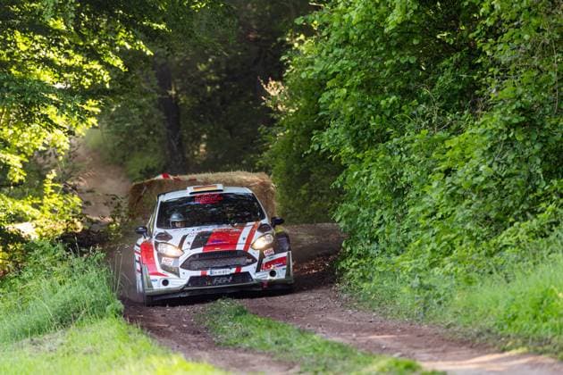 30.05.2026, GER, Motorsport Rallyesport, Maenner Frauen, Saison 2026, 61. RSC-Rallye Wartburg RSC Rallye Super Cup powered by Carunion org. MC Eisenach HAHN, Reiner (DEU) PFAFF, Bianca (DEU) (Ford Fiesta) Am Samstagnachmittag gingen die Teilnehmer Fahrer auf die letze Wertungsprüfung Flachsgrund powered by Formella Bau GmbH. 99817 Eisenach Festplatz Spicke Thüringen Deutschland