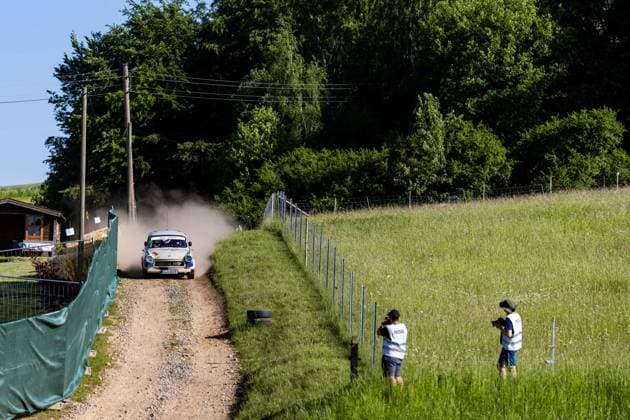 30.05.2026, GER, Motorsport Rallyesport, Maenner Frauen, Saison 2026, 61. RSC-Rallye Wartburg RSC Rallye Super Cup powered by Carunion org. MC Eisenach GUENTHER, Joerg (DEU) THIEL, Maik (DEU) (Sachsenring Zwickau Trabant 601 RS RSC) Am Samstagnachmittag gingen die Teilnehmer Fahrer auf die letze Wertungsprüfung Flachsgrund powered by Formella Bau GmbH. 99817 Eisenach Festplatz Spicke Thüringen Deutschland
