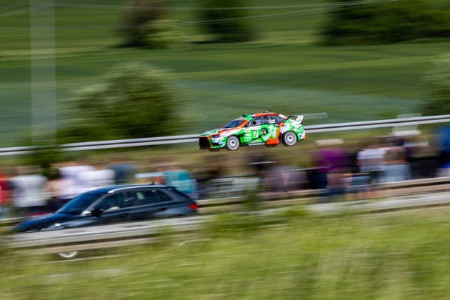30.05.2026, GER, Motorsport Rallyesport, Maenner Frauen, Saison 2026, 61. RSC-Rallye Wartburg RSC Rallye Super Cup powered by Carunion org. MC Eisenach RAMONAT, Raphael (DEU) DERDA, Karina (DEU) (Mitsubishi Lancer EVO X Chemnitzer AMC) Am Samstagnachmittag gingen die Teilnehmer Fahrer auf die letze Wertungsprüfung Flachsgrund powered by Formella Bau GmbH. 99817 Eisenach Festplatz Spicke Thüringen Deutschland