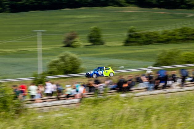 30.05.2026, GER, Motorsport Rallyesport, Maenner Frauen, Saison 2026, 61. RSC-Rallye Wartburg RSC Rallye Super Cup powered by Carunion org. MC Eisenach WAWRZYNIAK, Andre (DEU) STAUCH, Marcel (DEU) (Renault Clio R3 Maxi) Am Samstagnachmittag gingen die Teilnehmer Fahrer auf die letze Wertungsprüfung Flachsgrund powered by Formella Bau GmbH. 99817 Eisenach Festplatz Spicke Thüringen Deutschland
