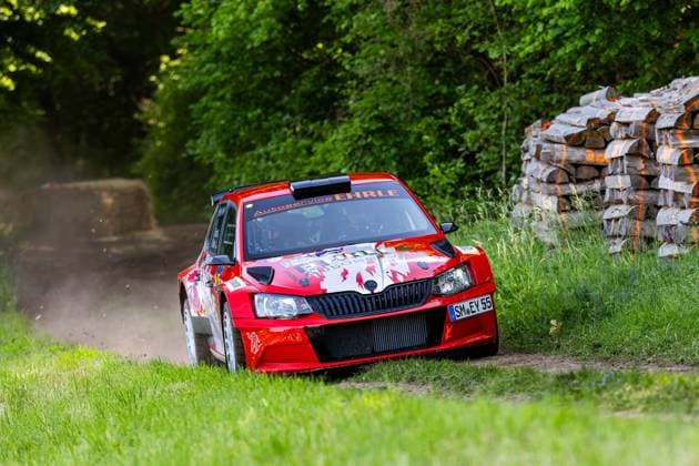 30.05.2026, GER, Motorsport Rallyesport, Maenner Frauen, Saison 2026, 61. RSC-Rallye Wartburg RSC Rallye Super Cup powered by Carunion org. MC Eisenach REINDL, Rudolf (DEU) EHRLE, Michael (DEU) (Skoda Fabia R5) Am Samstagnachmittag gingen die Teilnehmer Fahrer auf die letze Wertungsprüfung Flachsgrund powered by Formella Bau GmbH. 99817 Eisenach Festplatz Spicke Thüringen Deutschland