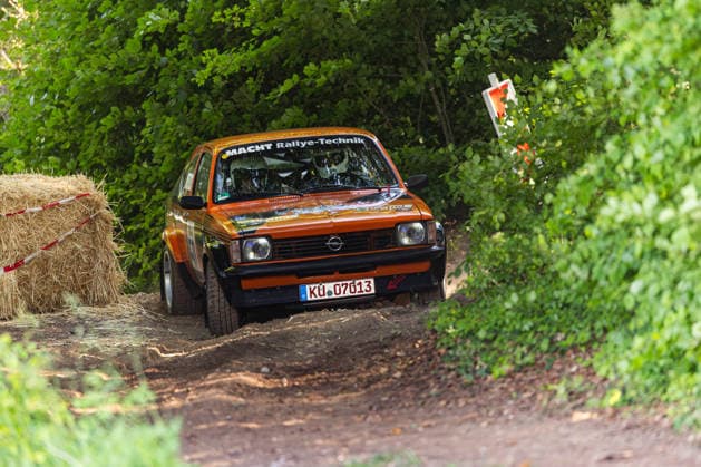 30.05.2026, GER, Motorsport Rallyesport, Maenner Frauen, Saison 2026, 61. RSC-Rallye Wartburg RSC Rallye Super Cup powered by Carunion org. MC Eisenach MSC Gefrees-Fichtelgebirge e.V. BOEHM, Stefan (DEU) BOEHM, Sandra (DEU) (Opel Kadett C GT E) Am Samstagnachmittag gingen die Teilnehmer Fahrer auf die letze Wertungsprüfung Flachsgrund powered by Formella Bau GmbH. 99817 Eisenach Festplatz Spicke Thüringen Deutschland