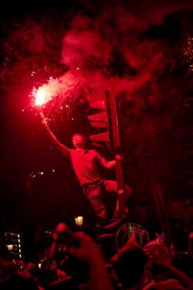 Paris supporters celebrate PSG s victory in 2026 Champions League on Champs-Elysees, on May 30, 2026. - 30 05 2026 - France Paris -  AntoninxBuratx xLexPictorium LePictorium_0335122