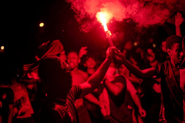 Paris supporters celebrate PSG s victory in 2026 Champions League on Champs-Elysees, on May 30, 2026. - 30 05 2026 - France Paris -  AntoninxBuratx xLexPictorium LePictorium_0335140