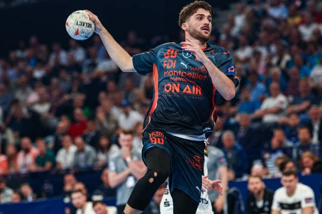 30.05.2026, xIAJx, Handball, EHF European League - WINAMAX Finals, 1. Halbfinale, Montpellier HB - THW Kiel, Barclays Arena: Leo Plantin (Montpellier HB, 90) Deutschland