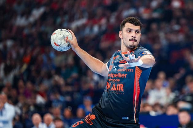 30.05.2026, xIAJx, Handball, EHF European League - WINAMAX Finals, 1. Halbfinale, Montpellier HB - THW Kiel, Barclays Arena: Kyllian Villeminot (Montpellier HB, 5) Deutschland