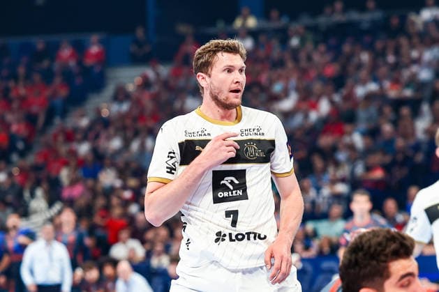 30.05.2026, xIAJx, Handball, EHF European League - WINAMAX Finals, 1. Halbfinale, Montpellier HB - THW Kiel, Barclays Arena: Magnus Landin (THW Kiel, 7) Deutschland