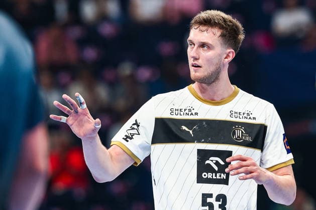 30.05.2026, xIAJx, Handball, EHF European League - WINAMAX Finals, 1. Halbfinale, Montpellier HB - THW Kiel, Barclays Arena: Mykola Bilyk (THW Kiel, 53) Deutschland