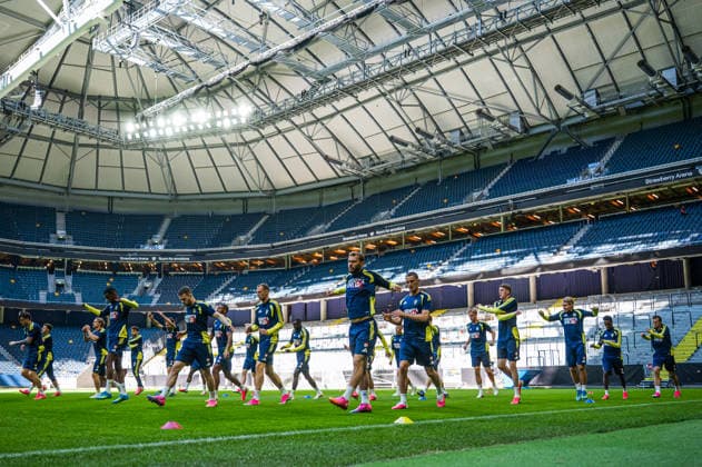 260531 Players of the Swedish national football team at a training session on May 31, 2026 in Stockholm. Photo: Jonathan Näckstrand BILDBYRAN COP 94 JN0277 fotboll football soccer fotball landskamp träning practice training sverige sweden sverige a FIFA World Cup, WM, Weltmeisterschaft, Fussball VM bbeng Copyright: JONATHANxNÄCKSTRAND BB260531JN001