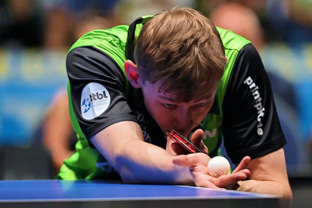Irvin Bertrand (SV Werder Bremen) GER Frankfurt TTBL Liebherr Finale Four FC Saarbruecken vs. SV Werder Bremen, Tischtennis Suewag Energie Arena 30.05.2026. GER Frankfurt TTBL Liebherr Finale Four Tischtennis Suewag Energie Arena FC Saarbruecken vs. SV Werder Bremen Deutsche Meiterschaft 30.05.2026. Frankfurt Copyright: xEibner-Pressefoto JoergxHirschx EP_JHH