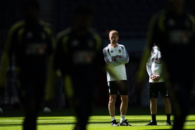 260531 Head coach Graham Potter of the Swedish national football team at a training session on May 31, 2026 in Stockholm. Photo: Jonathan Näckstrand BILDBYRAN COP 94 JN0277 fotboll football soccer fotball landskamp träning practice training sverige sweden sverige a FIFA World Cup, WM, Weltmeisterschaft, Fussball VM bbeng Copyright: JONATHANxNÄCKSTRAND BB260531JN002