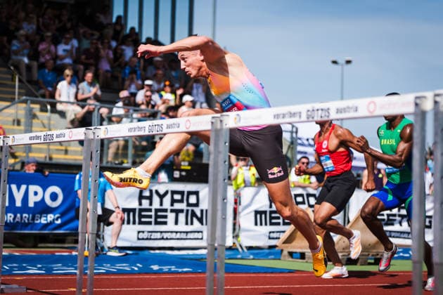 51. Hypomeeting, Goetzis (AT), 31.05.2026 GOETZIS, SWITZERLAND - MAY 31: Simon EHAMMER of Switzerland, competes in the 110 m hurdles of the mens decathlon at the 51. Hypomeeting, Goetzis (AT) on May 31, 2026 in Goetzis, Switzerland. Copyright: xBEAUTIFULxSPORTS UlfxSchillerx