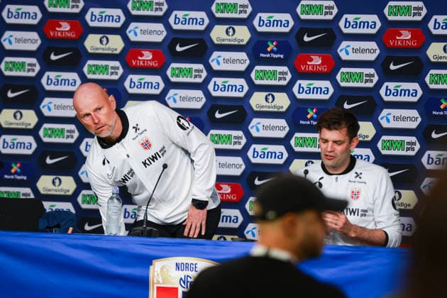 Press conference with the Norwegian men s national football team Oslo 20260531 National team manager Stale Solbakken and media manager Morten Morisbak Skjonsberg during a press conference with the Norwegian men s national football team at Ullevaal Stadium on Sunday Photo Trond Reidar Teigen NTB Oslo Norway EDITORIAL USE ONLY RESTRICTED USE FOR BETTING COMPANIES  Copyright: xTrondxReidarxTeigenx xNTBx