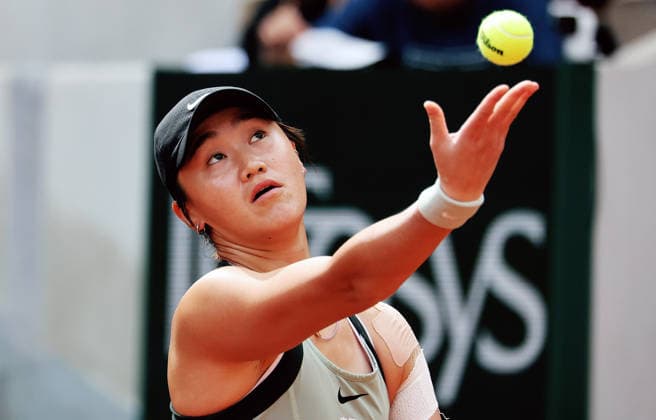 TENNIS - French Open 2026 PARIS,FRANCE,31.MAY.26 - TENNIS - WTA, Tennis Damen Tour, French Open, Roland Garros, Grand Slam. Image shows Xiyu Wang (CHN).  GEPAxpictures xMatthiasxHauer