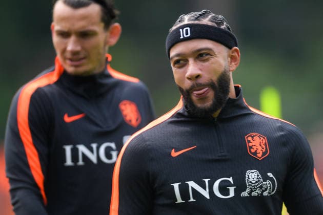 2026-05-31 - Dutch Squad Training ZEIST, NETHERLANDS - MAY 31: Memphis Depay of the Netherlands squad during a training during a Dutch Squad Training at KNVB Campus on May 31, 2026 in Zeist, Netherlands. Zeist KNVB Campus Netherlands Content not available for redistribution in The Netherlands directly or indirectly through any third parties. Copyright: xDennisxBresserx