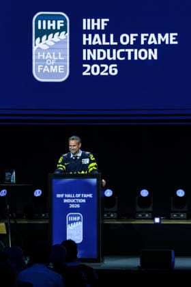 260531 Niklas Kronwall during the IIHF Hall of Fame Ceremony on May 31, 2026 in Zürich. Photo: Jesper Zerman BILDBYRAN kod JZ JZ0740 ishockey Ice hockey, Eishockey iihf hall of fame ceremony ceremoni bbeng Copyright: JESPERxZERMAN BB260531JZ003