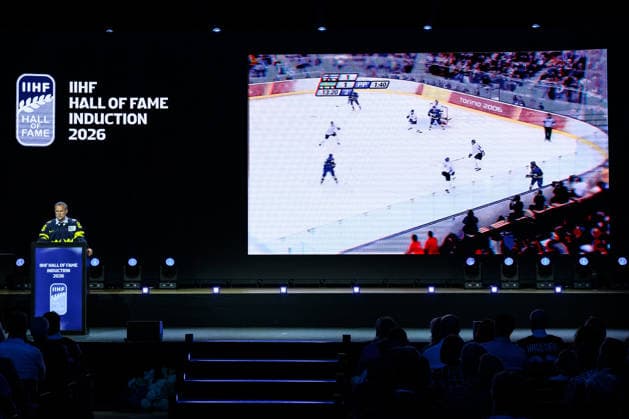 260531 Niklas Kronwall during the IIHF Hall of Fame Ceremony on May 31, 2026 in Zürich. Photo: Jesper Zerman BILDBYRAN kod JZ JZ0740 ishockey Ice hockey, Eishockey iihf hall of fame ceremony ceremoni bbeng Copyright: JESPERxZERMAN BB260531JZ006