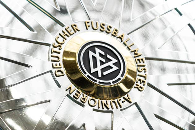U19-DFB-Nachwuchsliga A, 2025 2026, Finale: TSG Hoffenheim U19 - 1. FC Köln U19; 31.05.2026 Meisterschale, Symbolfoto. DFB A-Junioren, Deutscher Fußballmeister. U19-DFB-Nachwuchsliga A, 2025 2026, Finale: TSG Hoffenheim U19 - 1. FC Köln U19; PreZero Arena, Sinsheim; 31.05.2026 DFB regulations prohibit any use of photographs as image sequences and or quasi video. Copyright: xBEAUTIFULxSPORTS Buriakovx