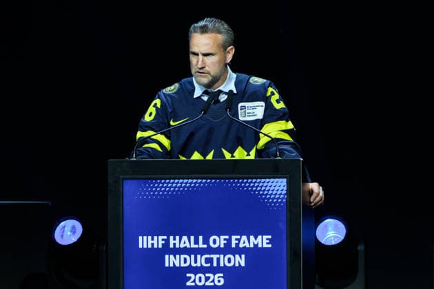 260531 Niklas Kronwall during the IIHF Hall of Fame Ceremony on May 31, 2026 in Zürich. Photo: Jesper Zerman BILDBYRAN kod JZ JZ0740 ishockey Ice hockey, Eishockey iihf hall of fame ceremony ceremoni bbeng Copyright: JESPERxZERMAN BB260531JZ010