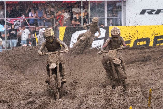 MXGP of Teutschenthal 2026 Teutschenthal, Deutschland 31. Mai 2026 Im Bild:Brunet Tom Yamaha FRA FFM Team VHR Racing und Fredsoe Mads KTM DEN DMU Cat Moto Bauerschmidt KTM Teutschenthal Motocross Strecke Talkessel Sachsen-Anhalt Deutschland
