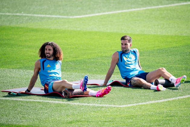 Sport Bilder des Tages May 31, 2026, Las Rozas, Madrid, Spain: Marc Cucurella of Spain during the training session of the Spain National Football Team at the pre FIFA World Cup, WM, Weltmeisterschaft, Fussball training camp at the Football City (Ciudad del Futbol) on May 31, 2026, in Las Rozas, Spain. Spain National Football Team Training Session  - ZUMAa181 20260531_zaa_a181_080 Copyright: xAngelxPerezxMecax