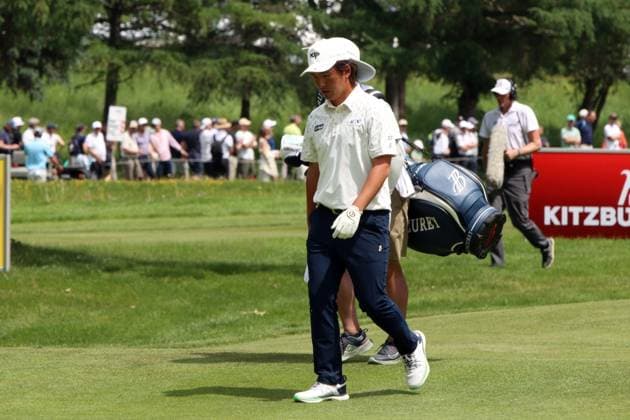 KITZBUEHEL, AUSTRIA - MAY 31: Curent Leader KANEKO, Kota (JPN) on the green at the Austrian Alpine Open presented by Kitzbuehel Tirol, DP World TOUR, Final Round on May 31, 2026 in Kitzbuehel, Austria.DP World Tour Austrian Alpine Open, Kitzbuehel, 31.05.2026 Tirol Austria Copyright: xPhotographer:xNilsxKoepkex