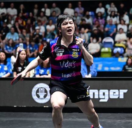 RECORD DATE NOT STATED Olympiasieger Fan Zhendong im Finale des TTBL Final Four in Frankfurt. Der chinesische Olympiasieger Fan Zhendong vom 1. FC Saarbrücken-TT im Einsatz gegen Borussia Düsseldorf im Finale des TTBL Final Four in Frankfurt am Main in der Süwag Energie Arena am 31. Mai 2026. Frankfurt am Main Hessen Germany
