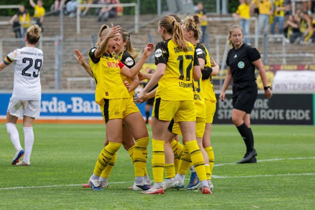 31.05.2026, xgrfx, Fussball Frauen Regionalliga West, Borussia Dortmund - Vorwärts Spoho Köln v.l. Tor, Rita Schumacher (Borussia Dortmund) (DFL DFB REGULATIONS PROHIBIT ANY USE OF PHOTOGRAPHS as IMAGE SEQUENCES and or QUASI-VIDEO) Stadion Rote Erde