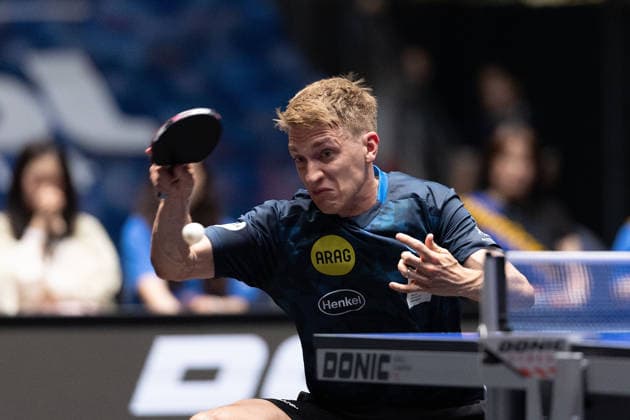 Anton Kaellberg (SWE, Borussia Duesseldorf) in action during the final matches of the Liebherr TTBL Final4 Borussia Düsseldorf - FC Saarbrücken Tischtennis at the Süwag Energie ARENA on May 31, 2026, in Frankfurt, Germany Copyright: JoaquimxFerreira