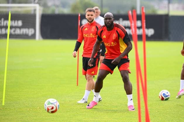 Belgian national football team - FIFA World Cup, WM, Weltmeisterschaft, Fussball 2026 - media activities 31 05 2026 TUBIZE, BELGIUM - MAY 31 : Lukaku Romelu forward of Belgium pictured during a training session at the training grounds of the Royal Belgian Football Association ahead of the FIFA World Cup 2026 on May 31, 2026 in Tubize, Belgium, 31 05 2026 Tubize Belgium  Copyright: xVincentxKalutx