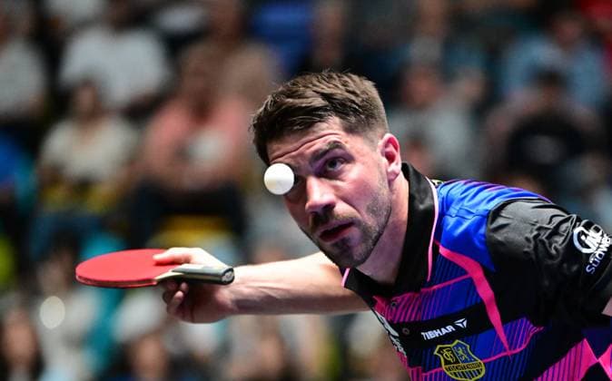 RECORD DATE NOT STATED Patrick Franziska gewinnt im Finale des TTBL Final Four in Frankfurt. Der deutsche Nationalspieler Patrick Franziska vom 1. FC Saarbrücken-TT gewinnt gegen Antin Källberg im Finale des TTBL Final Four in Frankfurt am Main in der Süwag Energie Arena am 31. Mai 2026. Frankfurt am Main Hessen Germany